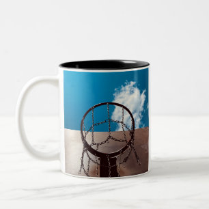 Caneca De Café Em Dois Tons Basquete Incrível