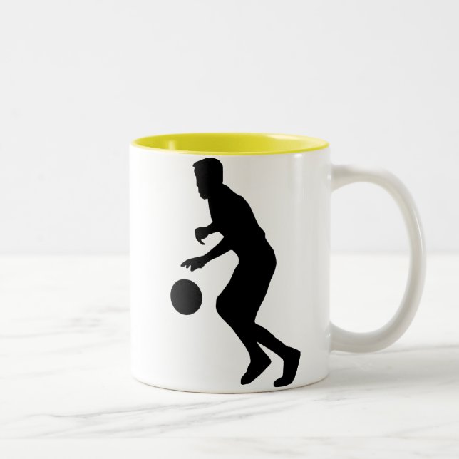 Caneca De Café Em Dois Tons Basquetebol pingando (Direita)