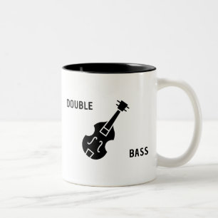 Caneca De Café Em Dois Tons Bass duplo em preto
