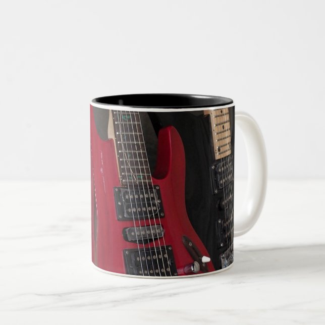 Caneca De Café Em Dois Tons Bass Guitar (Frente Esquerda)