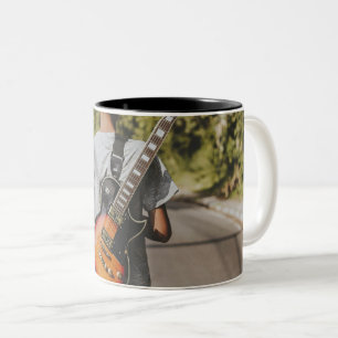 Caneca De Café Em Dois Tons Bass Guitar Incrível