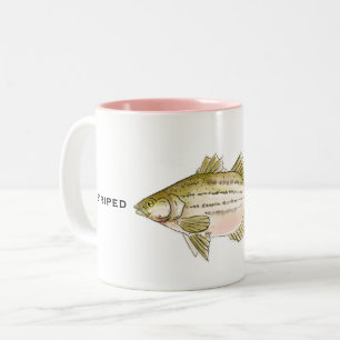 Caneca De Café Em Dois Tons Bass listrado Mug de peixe