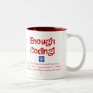 Caneca De Café Em Dois Tons Bastante codificação!