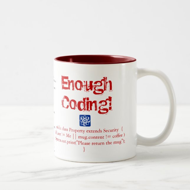 Caneca De Café Em Dois Tons Bastante codificação! (Direita)