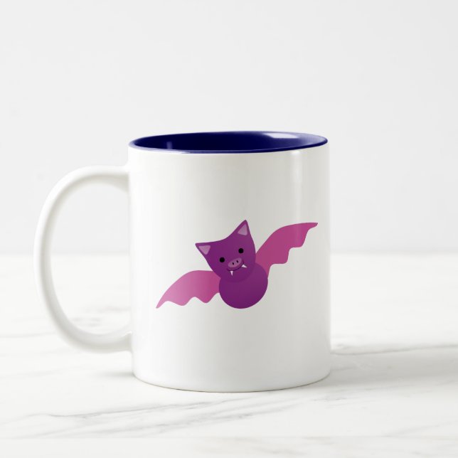 Caneca De Café Em Dois Tons Bat Rosa Bonito (Esquerda)