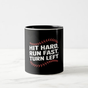 Caneca De Café Em Dois Tons Bata Forte Corre Rápido Vira à Esquerda Jogador de