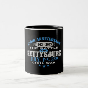 Caneca De Café Em Dois Tons Batalha de Gettysburg 150 Aniversário