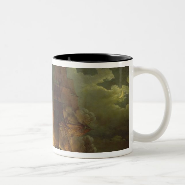Caneca De Café Em Dois Tons Batalha entre a fragata francesa 'Arethuse (Direita)