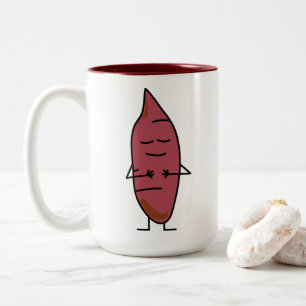 Caneca De Café Em Dois Tons Batatas dos Yams do Yam da batata doce happybaked