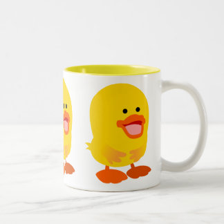 Caneca De Café Em Dois Tons Batida de Cartoon Bonita Inocente