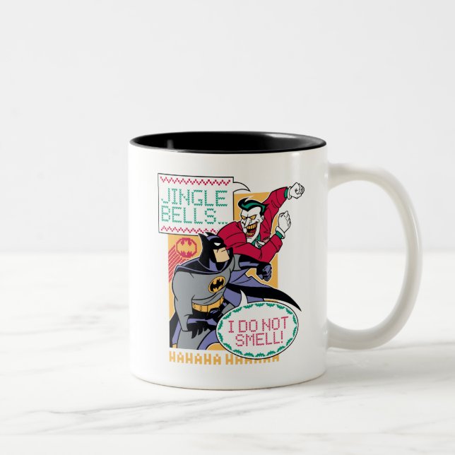Caneca De Café Em Dois Tons Batman | Jingle Bells, Eu Não Cheiro! (Direita)