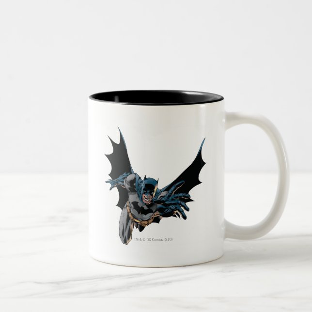 Caneca De Café Em Dois Tons Batman Pulando Para Frente, Grite (Direita)