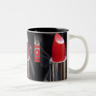 Caneca De Café Em Dois Tons Batom Vermelho