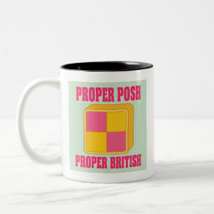 Caneca De Café Em Dois Tons Battenberg Adequado Posh Adequado Britânico