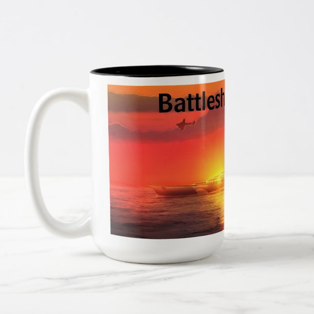 Caneca De Café Em Dois Tons Battleship Bismarck (Esquerda)