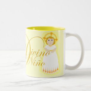 Caneca De Café Em Dois Tons "Bautismo", comunhão, a Caneca-Costomize da