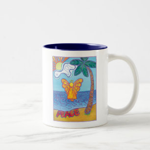 Caneca De Café Em Dois Tons Beach Angel