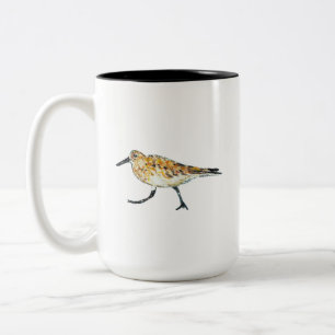 Caneca De Café Em Dois Tons Beach Shorebird Sandpiper Bird Art