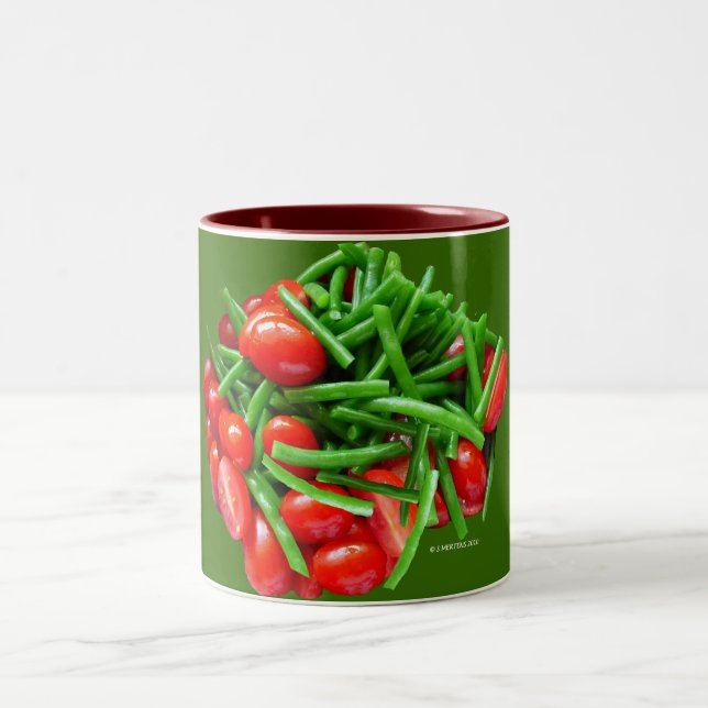 Caneca De Café Em Dois Tons Bean Verde e Tomates (Centro)