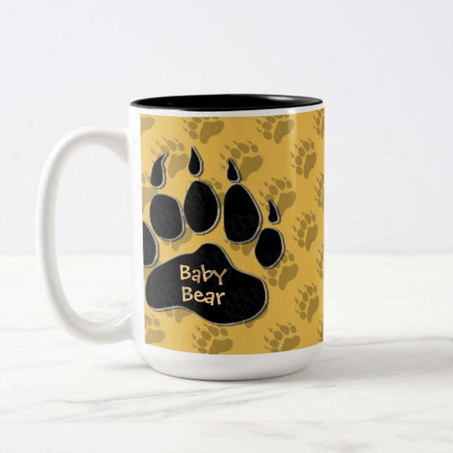 Caneca De Café Em Dois Tons Bear Bear Kids Family Mug (Esquerda)