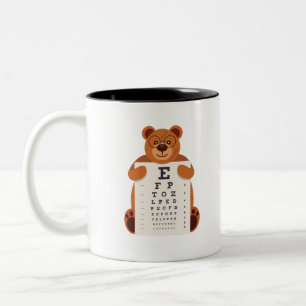 Caneca De Café Em Dois Tons Bear eye chart