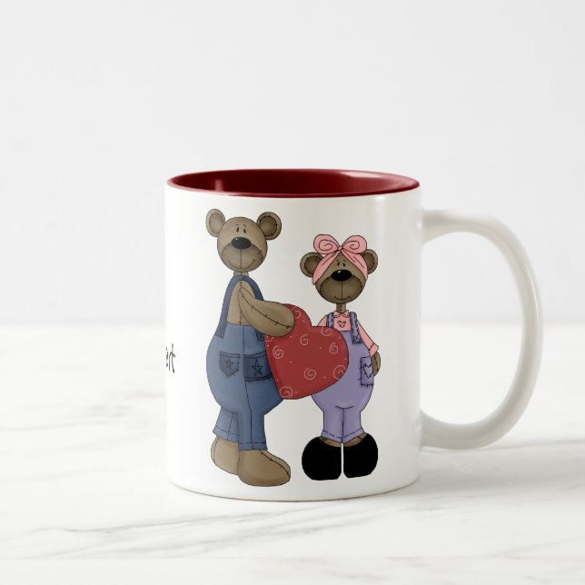 Caneca De Café Em Dois Tons Bear Sweeartable Coffee/Tea Mug (Direita)