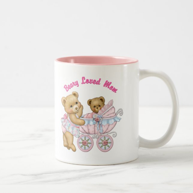 Caneca De Café Em Dois Tons Beary amava a mãe (Direita)
