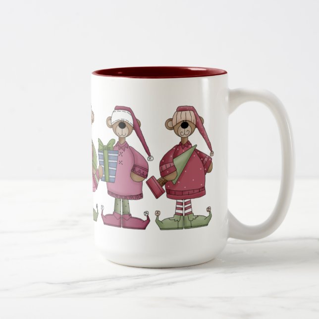 Caneca De Café Em Dois Tons Beary Felry Christmas Mug (Direita)