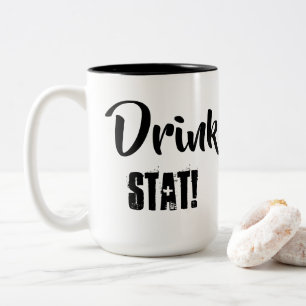 Caneca De Café Em Dois Tons Beba Stat!Caneca