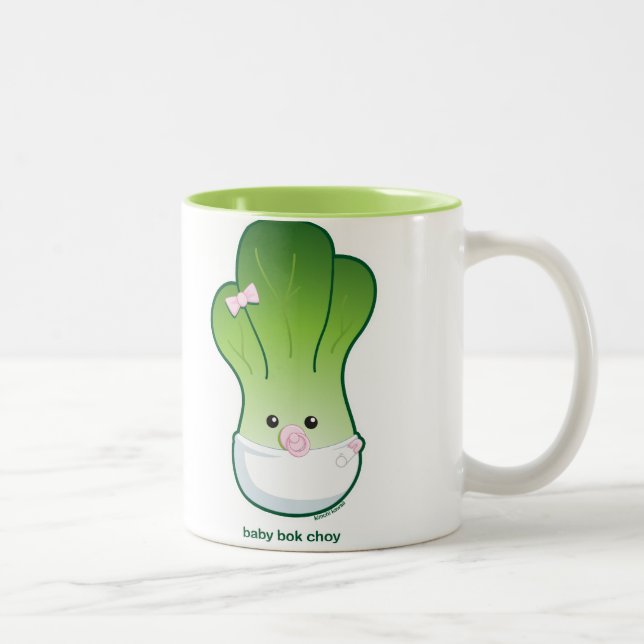 Caneca De Café Em Dois Tons Bebê Bok Choy (Direita)