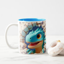 Bebê-Dinossauro Quente De Café De Cacau 3D Muita