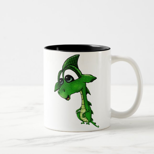 Caneca De Café Em Dois Tons Bebê Dragon Mug (Direita)