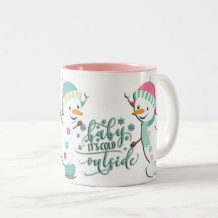 Caneca De Café Em Dois Tons Bebê É Neve Fria