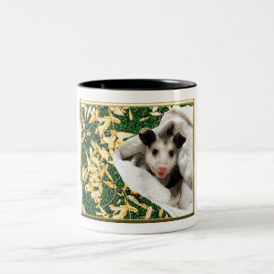 Caneca De Café Em Dois Tons Bebê Gambá Adorável e Doce
