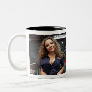 Caneca De Café Em Dois Tons bebendo de Jade Garota Oficial v