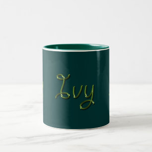 Caneca De Café Em Dois Tons BEBENDO de presente com marca de nome IVY