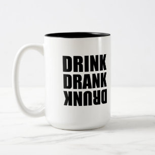 Caneca De Café Em Dois Tons Beber Bebado
