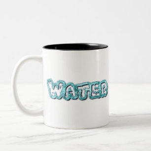 Caneca De Café Em Dois Tons Beber letras de água
