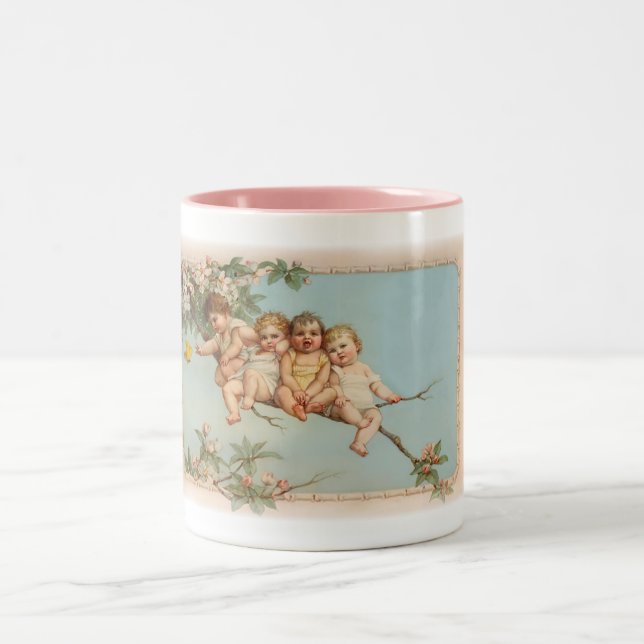 Caneca De Café Em Dois Tons Bebês de Árvore Superior (Centro)