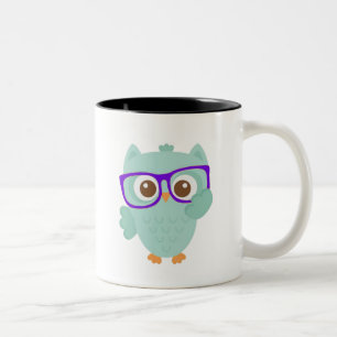 Caneca De Café Em Dois Tons Bebida da coruja ele todo