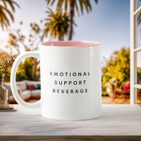 Bebida de Apoio Emocional Minimalista Divertida Mo
