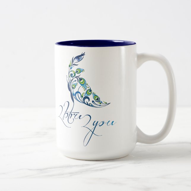 Caneca De Café Em Dois Tons bebida do estilo 2btru2you (Direita)