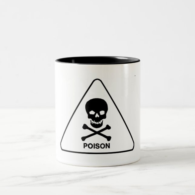 Caneca De Café Em Dois Tons bebida do veneno (Centro)
