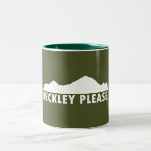 Caneca De Café Em Dois Tons Beckley West Virginia, por favor