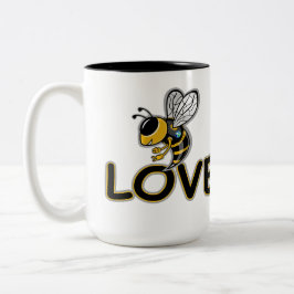 CANECA DE CAFÉ EM DOIS TONS BEE LOVE 