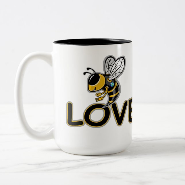CANECA DE CAFÉ EM DOIS TONS BEE LOVE  (Esquerda)