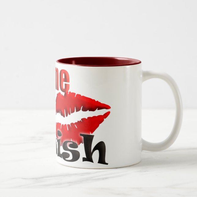 Caneca De Café Em Dois Tons Beije-me Sou Judeu (Direita)