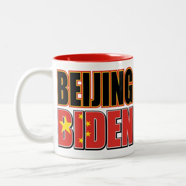 Caneca De Café Em Dois Tons Beijing-Biden (Esquerda)