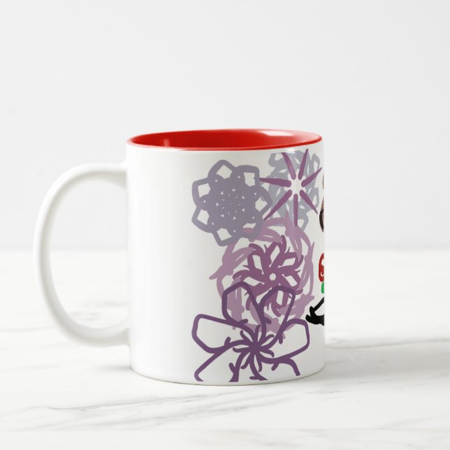 Caneca De Café Em Dois Tons Beijo de Férias  (Esquerda)