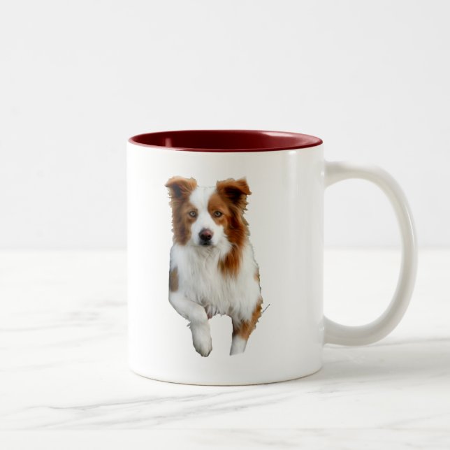 Caneca De Café Em Dois Tons beira collie2 (Direita)